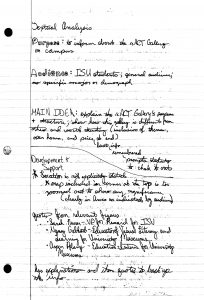 My handwritten notes on the reACT Gallery article.