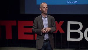 Nick Leschly as he talks about gene therapy on TED Talks