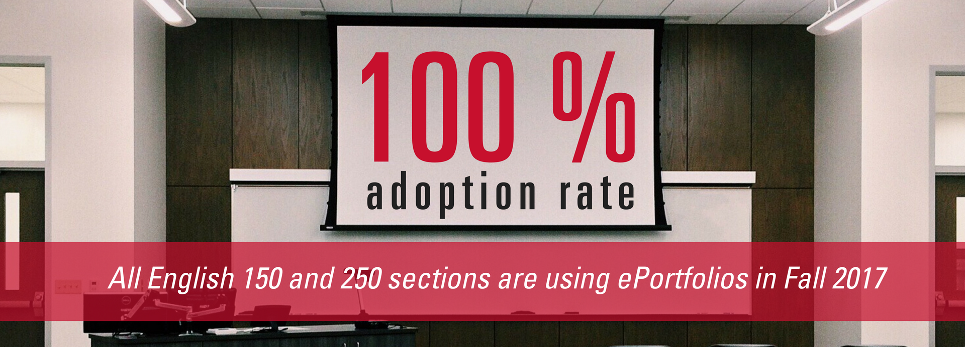 image showing 100 percent eportfolio adoption